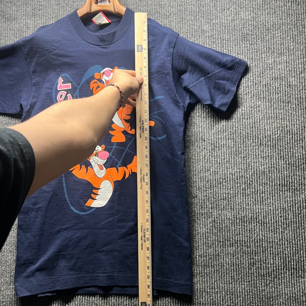 Vintage Disney Tigger T Shirt Mens Small Medium Navy Blue Single Stitch USA Made - Picture 9 of 9